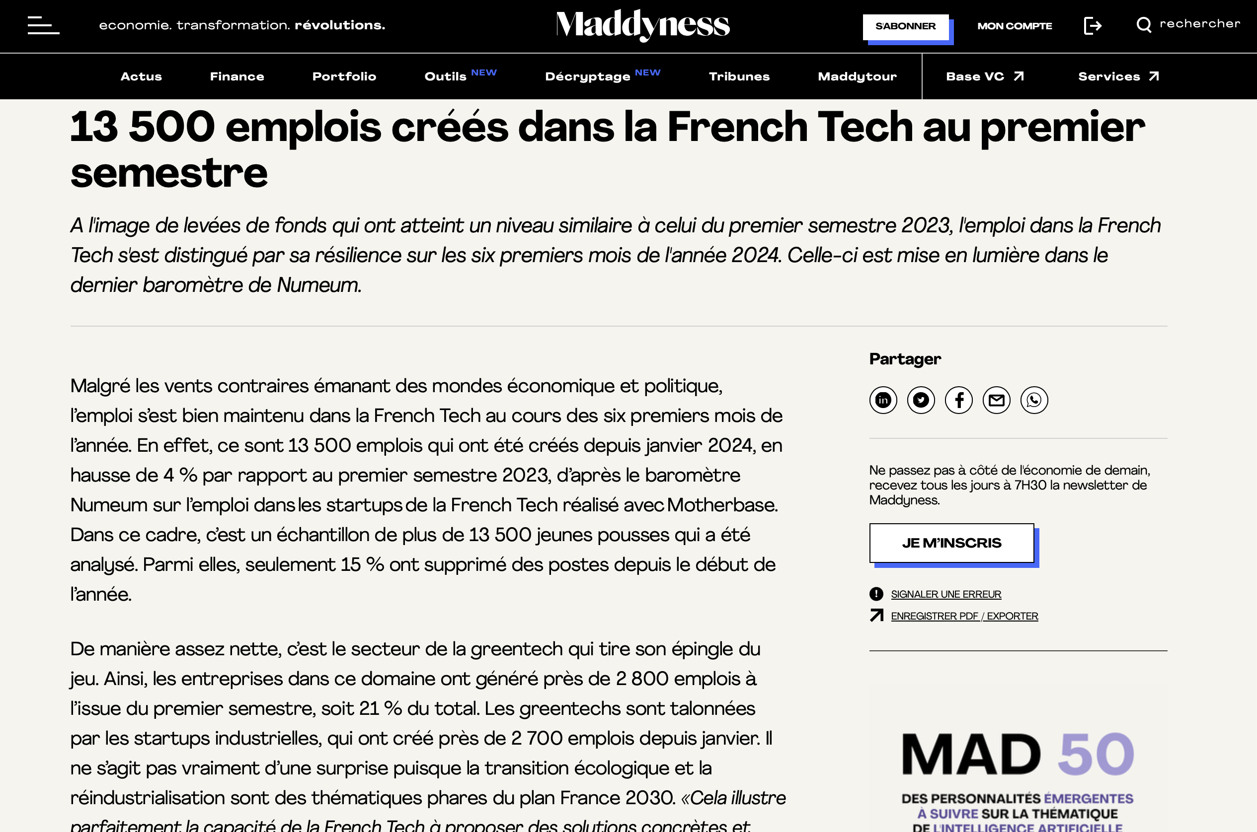 Le baromètre de l'emploi startups dans Maddyness Le baromètre de l'emploi startups dans Maddyness